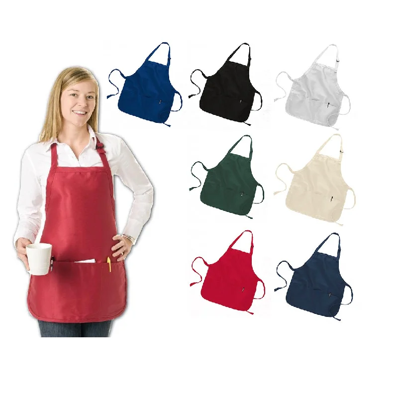 Small tote bags perfect for quick errands -Medium Length Deluxe Apron with Three Pocket by the Dozen