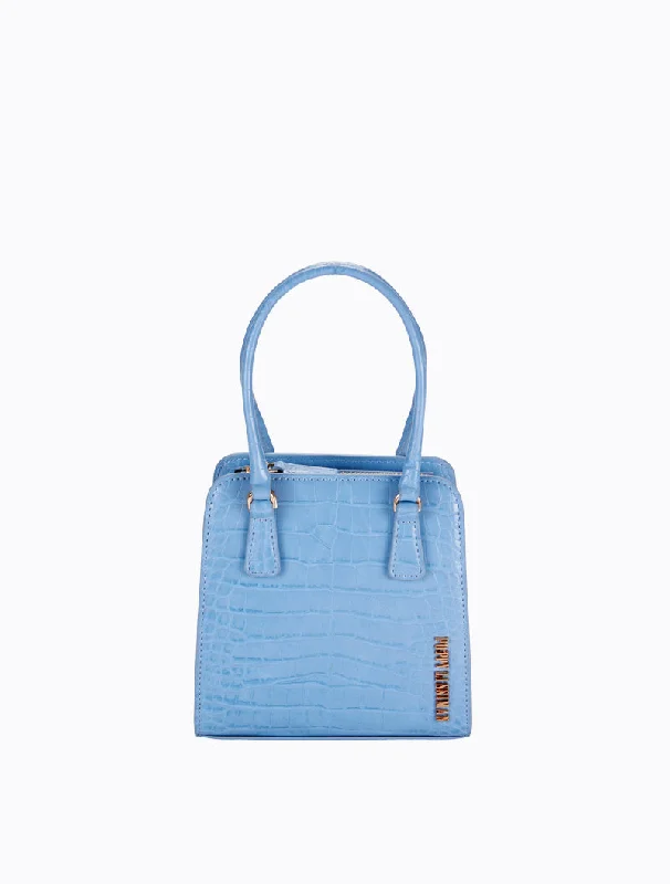 Tote bags with structured shapes for class -Crikey BB - Sky Blue