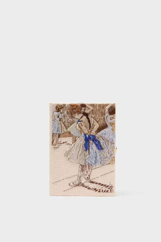 Tote bags with waterproof lining for rain -Degas Ballerina Bookclutch