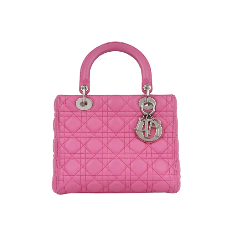 Tote bags with retro logos for nostalgia -Dior Medium Lady Dior