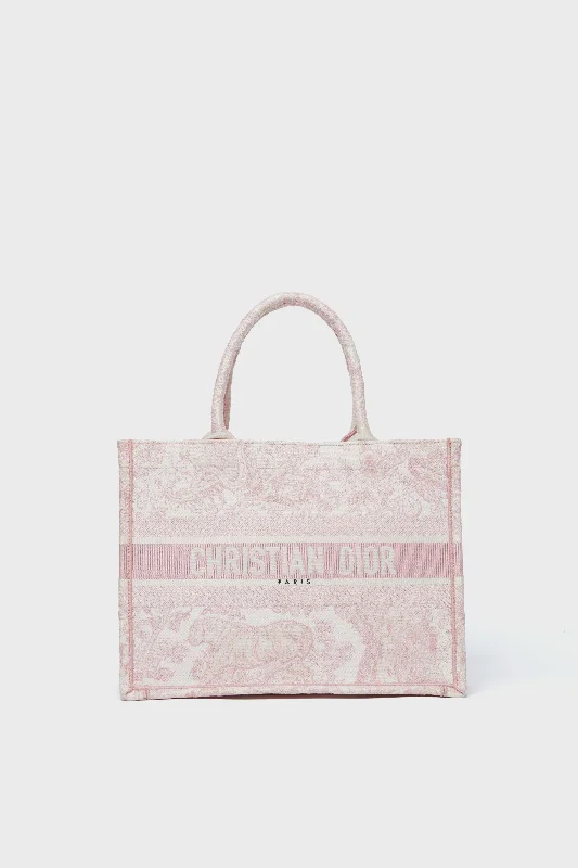 Eco-friendly tote bags made from recycled materials -Dior Pink Medium Book Tote