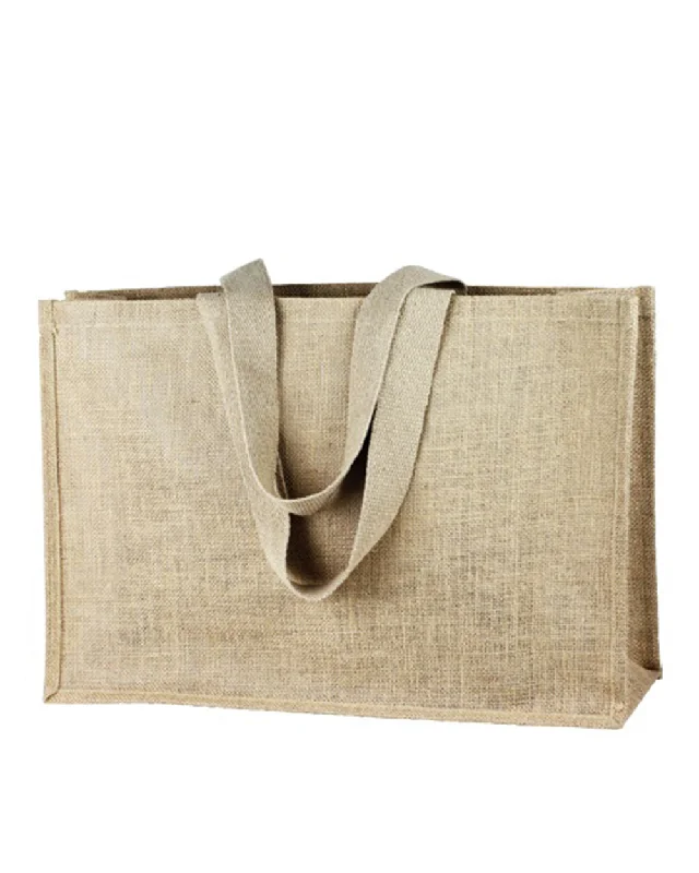 Cotton tote bags for casual weekend outings -Extra Large Jute - Burlap Shopping Tote Bags - TJ879