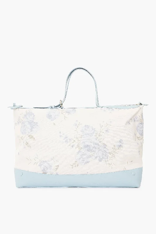 Reversible tote bags offering two stylish looks -Garden Bouquet Mist Weekender