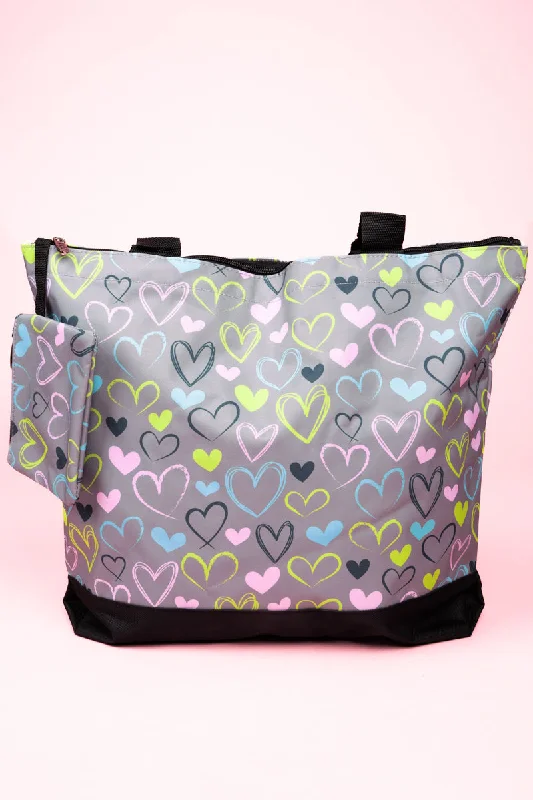 Tote bags with bold text for statements -Heart And Soul with Black Trim Tote Bag