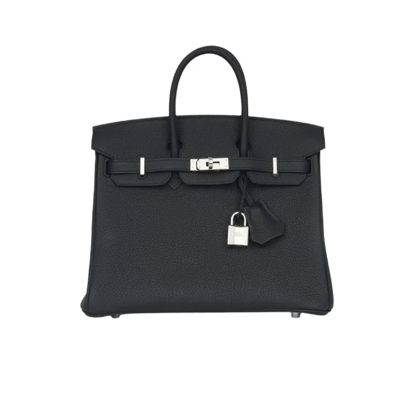 Cotton tote bags for casual weekend outings -Hermès Birkin 25 - Noir Togo (NWT)