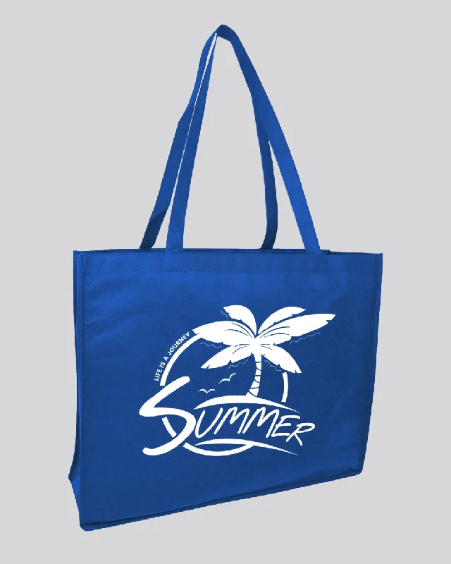 Tote bags with double handles for strength -Large Custom Promo Shopping Bag Tote Bags - Customize Logo Tote Bags