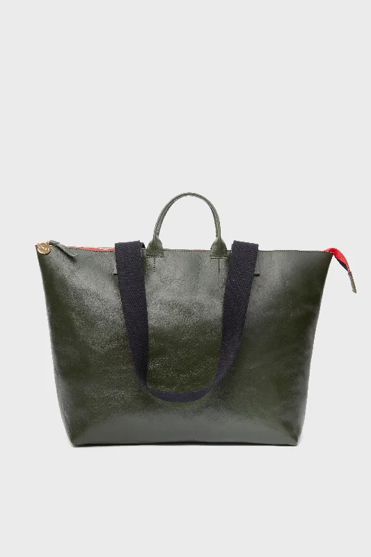 Tote bags with elegant gold-tone hardware -Loden Rustic Le Zip Sac