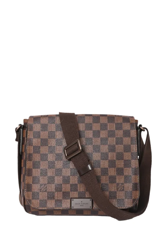 Tote bags with inner compartments for organization -Louis Vuitton Brown Damier Ebene Messenger PM Bag