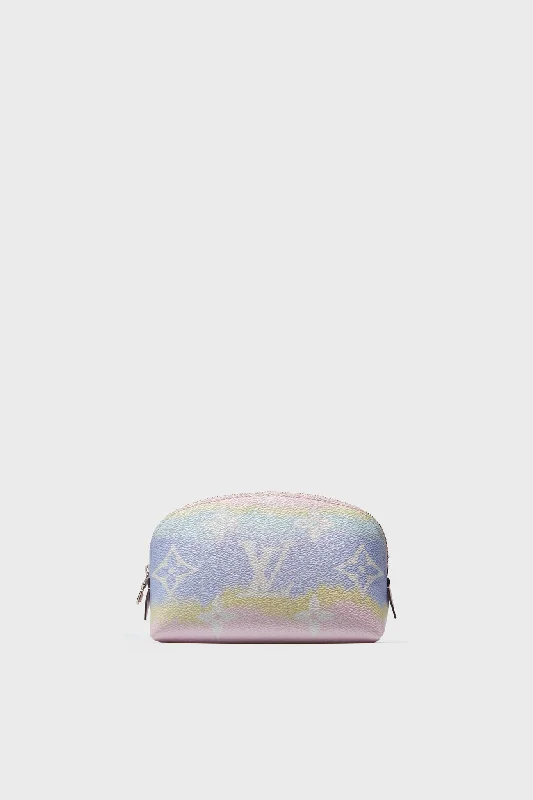 Tote bags with soft velvet for luxury -Louis Vuitton Pastel Monogram Cosmetic Pochette