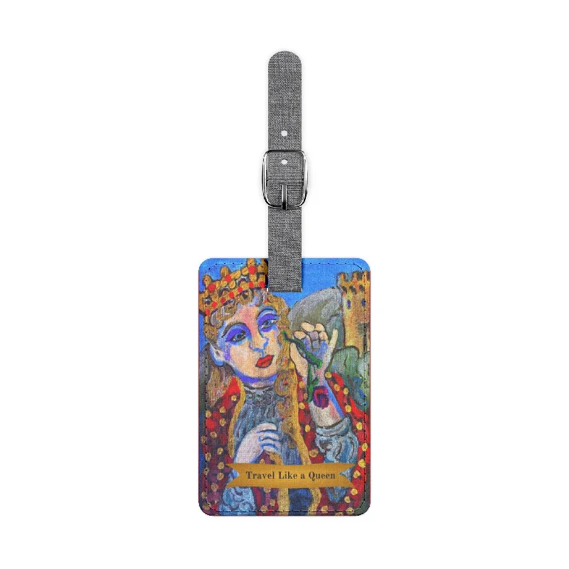 Tote bags with contrast stitching for detail -Luggage Tag - Travel Like a Queen