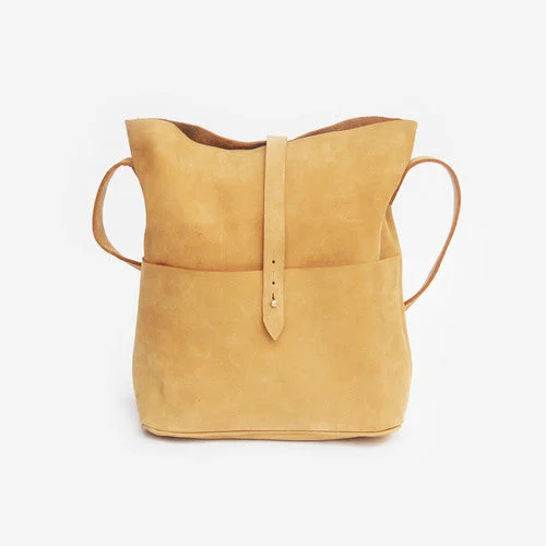 Tote bags with rugged canvas for outdoors -Nubuck Leather Messenger Bag