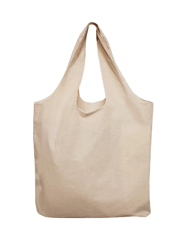 Tote bags with lightweight fabric for ease -Large 100% Cotton Organic Stow-N-Go Tote Bag - OR130