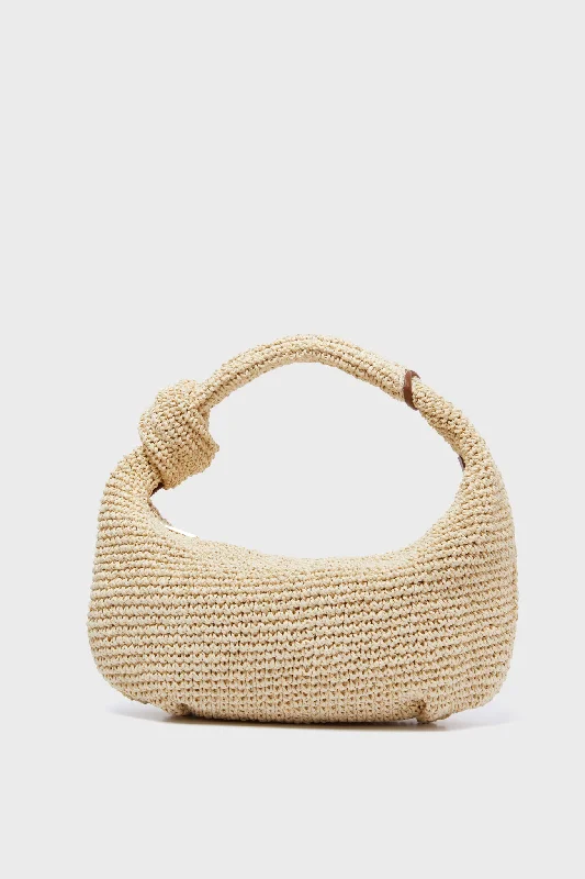 Tote bags with structured shapes for class -Natural Lucia Hobo