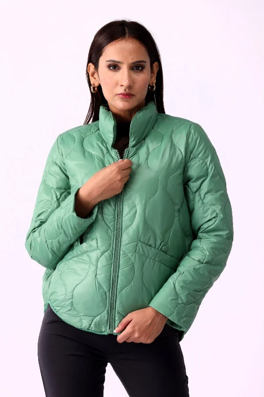 Handle bags with sturdy, durable handles for comfortable and long-lasting wear-Women Padded Puffer Jacket