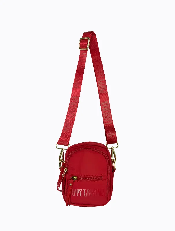 Tote bags with sleek leather for work -Nifty Camera Bag - Cherry