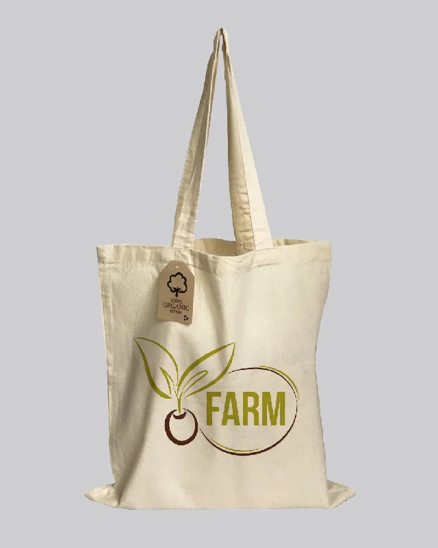 Tote bags with metallic finishes for shine -Custom Organic Cotton Tote Bags - Organic Tote Bags With Your Logo - OR100