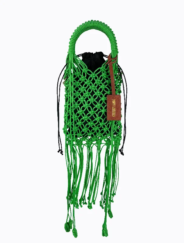 Tote bags with mesh panels for breathability -Paradiso Bag - Grass Green