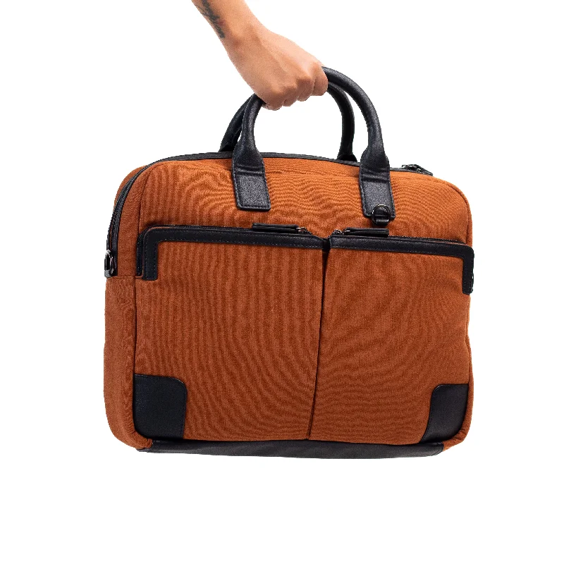 Tote bags with lightweight fabric for ease -Personalised Urban Laptop Bag - Rust