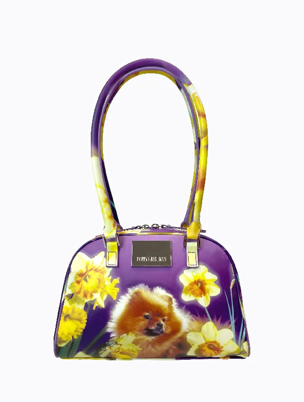 Tote bags with soft leather for luxury -Pet Bowling Bag - Pom