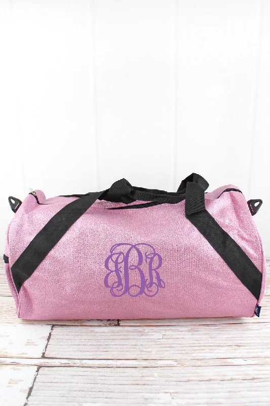 Tote bags with sturdy canvas for longevity -Pink Glitz & Glam Barrel Duffle Bag 18"