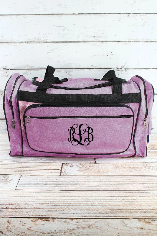 Tote bags with spacious pockets for travel -Pink Glitz & Glam Duffle Bag 23"