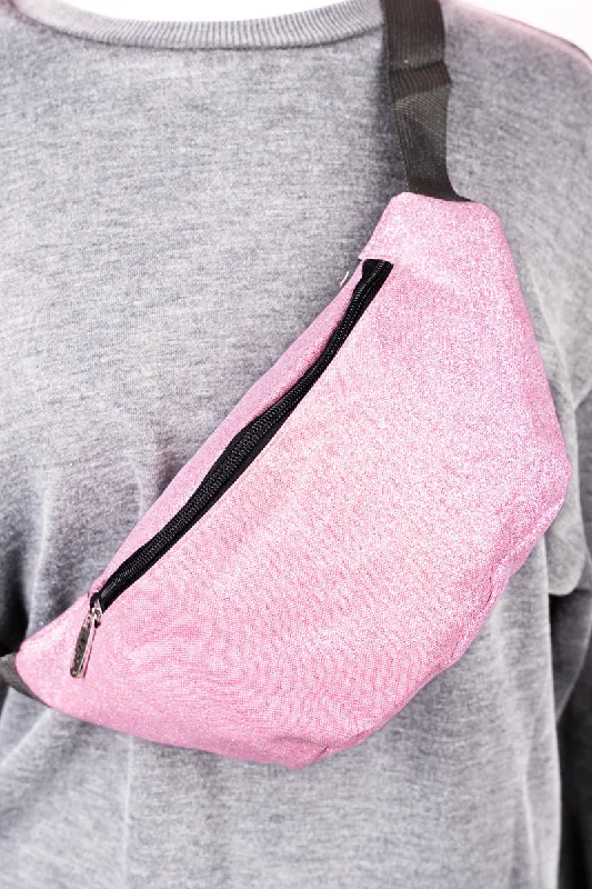 Tote bags with sleek silhouettes for fashion -Pink Glitz & Glam Fanny Pack