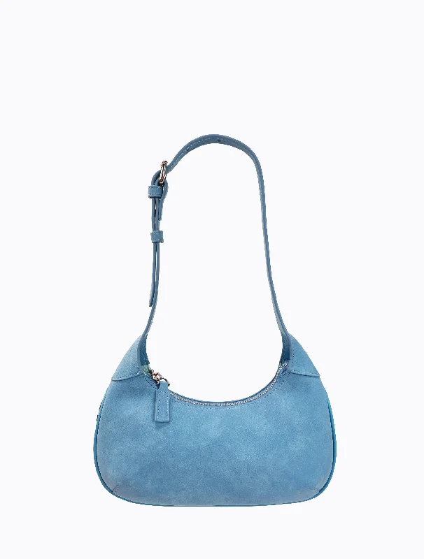 Tote bags with suede accents for texture -Pippen Bag - Periwinkle