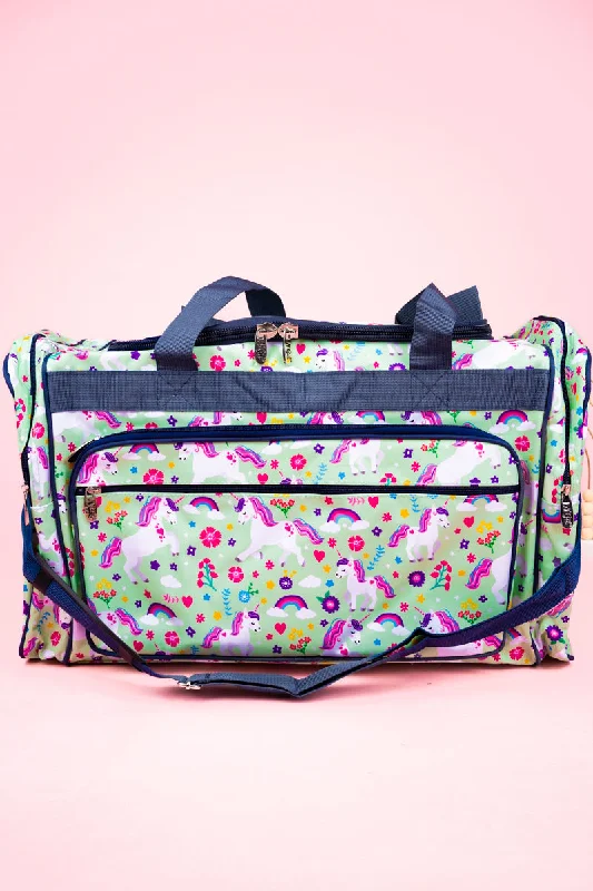 Tote bags with floral prints for spring vibes -Rainbow Magic Duffle Bag 23"