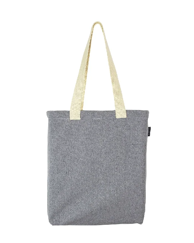 Tote bags with double handles for strength -Recycled Canvas Tote Bag With Bottom Gusset - RC870