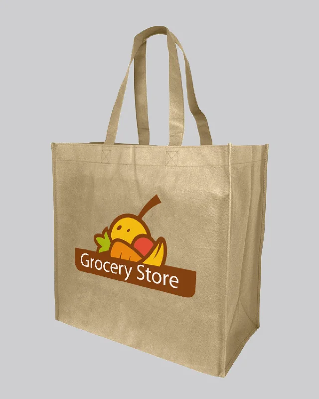 Tote bags with drawstring tops for style -Large Shopping Grocery Customized Logo Tote Bags - Promo Tote Bags