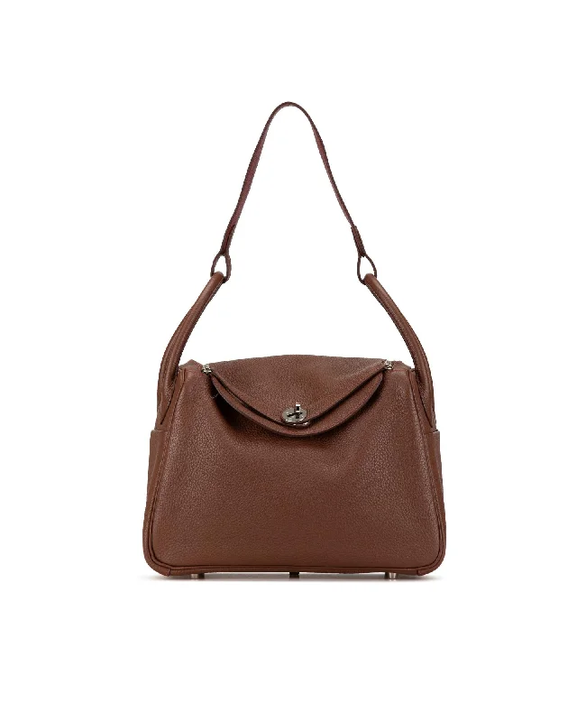 Tote bags with soft fabric for comfort -Luxurious Clemence Leather Lindy Bag with Double-Top Zip Closures