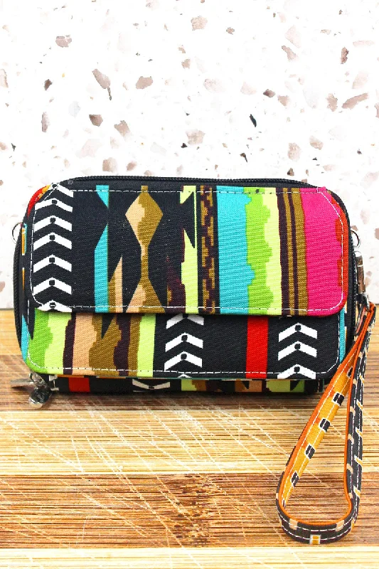 Tote bags with vintage clasps for nostalgia -San Jose Serape Crossbody Organizer Clutch