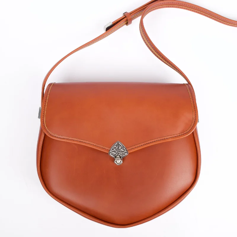 Tote bags with sleek leather for work -SECOND, Olivia Crossbody, Tahoe in Whiskey