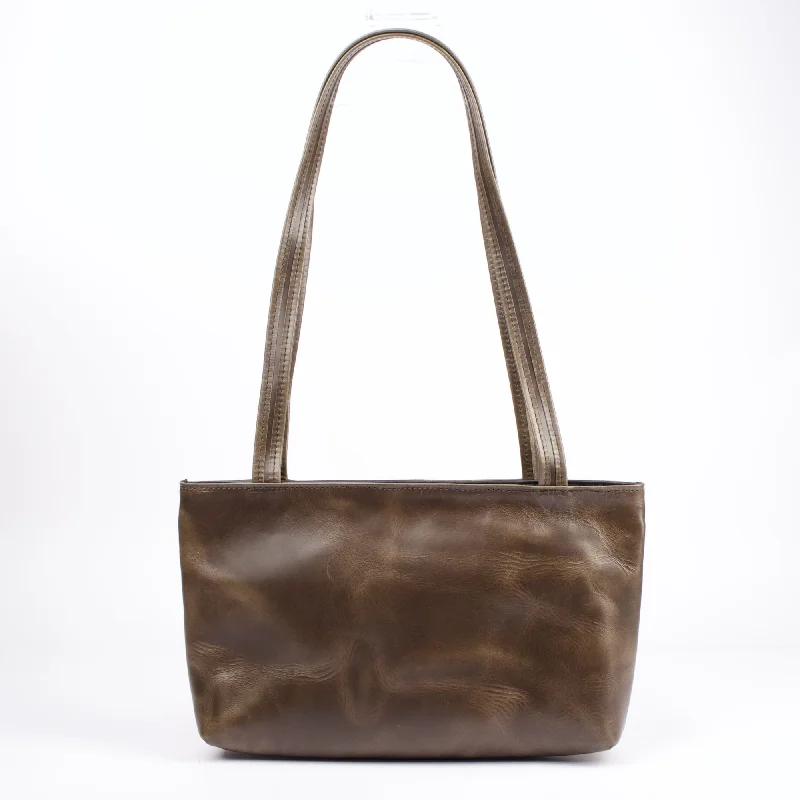 Tote bags with side pockets for extras -SECOND, Streamline Handbag, Napa Excel Leather in Lead