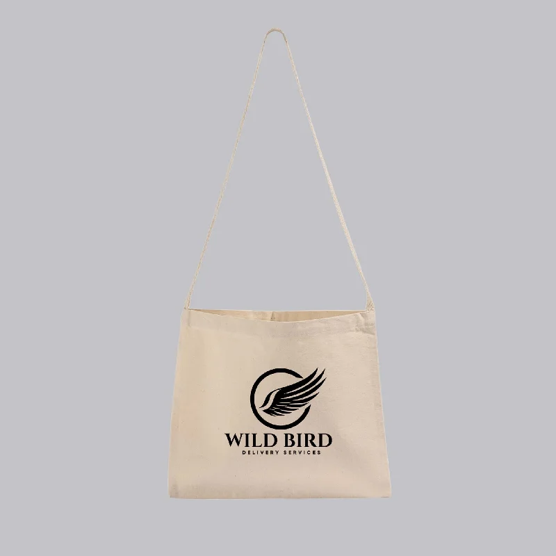 Lightweight tote bags for easy travel convenience -Small Messenger Canvas Tote Bags / Custom Logo Canvas Messenger Tote Bags - MB210