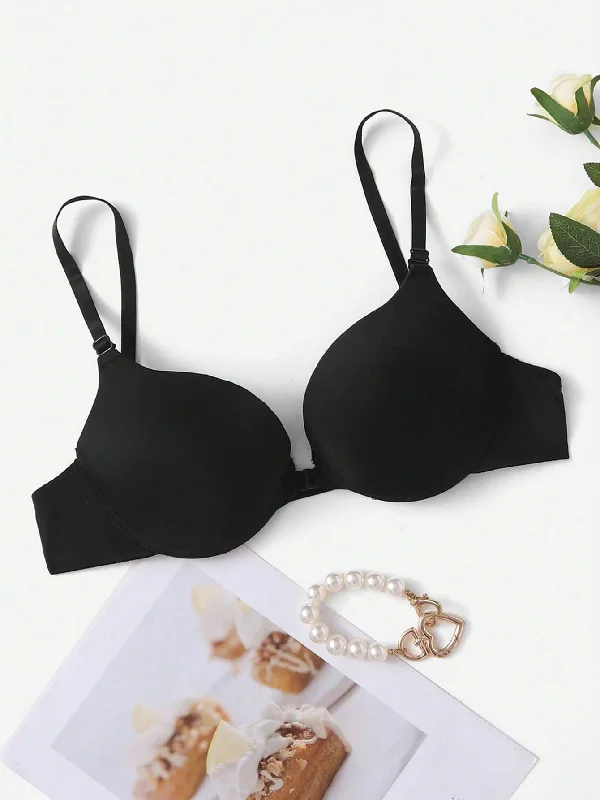 Handle bags with chic, structured designs for an elegant and polished silhouette-Solid Underwire Bra