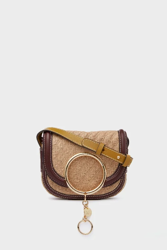 Tote bags with sleek silhouettes for fashion -Straw Beige Mara Crossbody