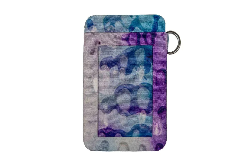 Tote bags with holiday themes for festivities -Eco-Friendly Card Wallet - Blue and Purple Abstract Print