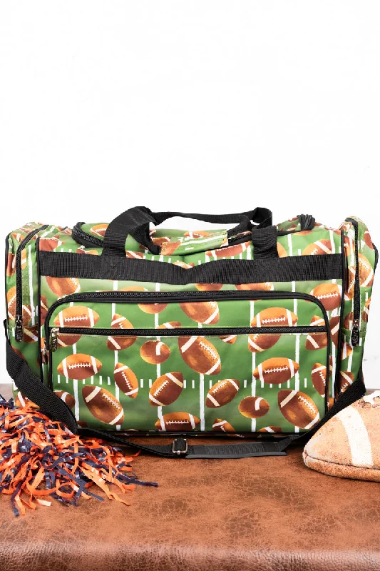 Tote bags with quilted fabric for texture -The Gridiron Duffle Bag 23"