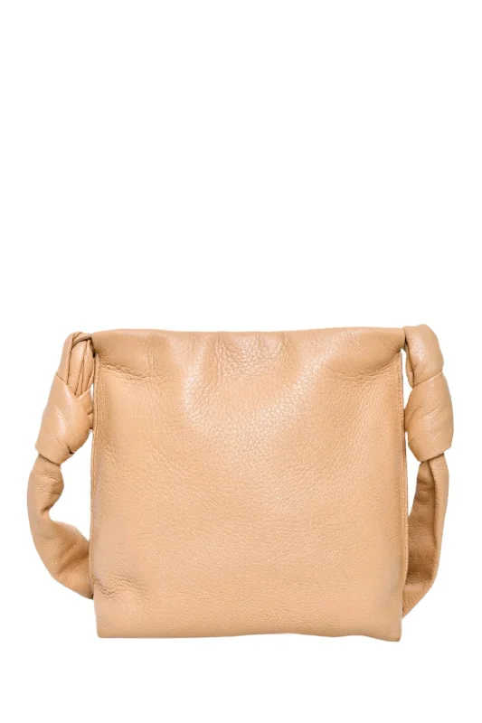 Tote bags with soft fabric for comfort -The Row Beige Leather Shoulder Bag