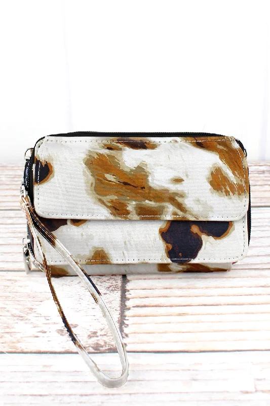 Tote bags with subtle embroidery for detail -Till The Cows Come Home Crossbody Organizer Clutch