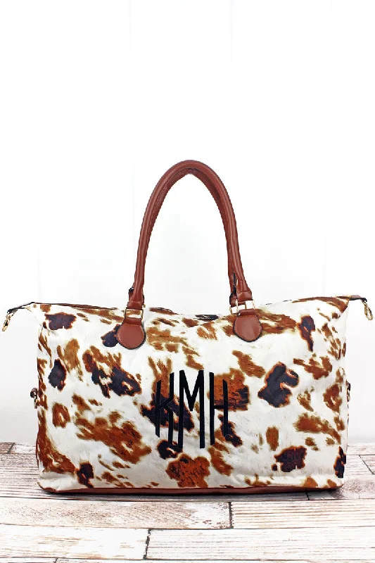 Tote bags with elegant gold-tone hardware -Till The Cows Come Home Weekender