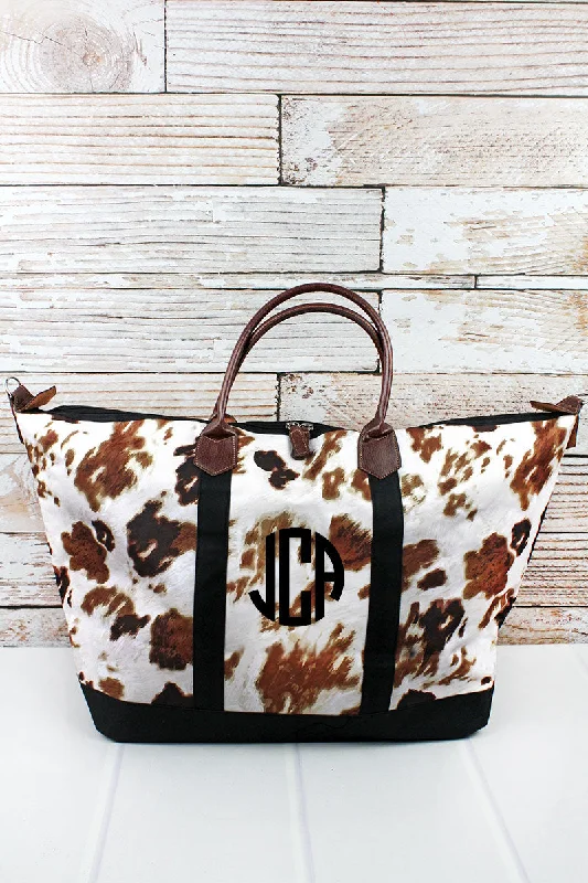 Tote bags with vintage vibes for nostalgia -Till The Cows Come Home Weekender