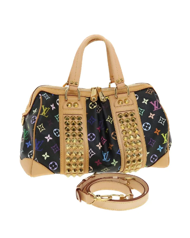 Best handle bags with pebble leather for a textured and durable finish-Monogram Multicolor Courtney MM Hand Bag