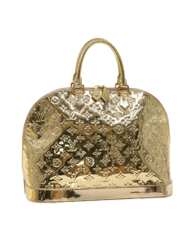 High-quality handle bags with gold accents for a luxurious, polished finish-Monogram Miroir Hand Bag Gold Dore