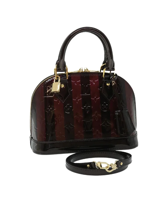 Handle bags with chic, structured designs for an elegant and polished silhouette-Patent Leather Handbag with Shoulder Strap