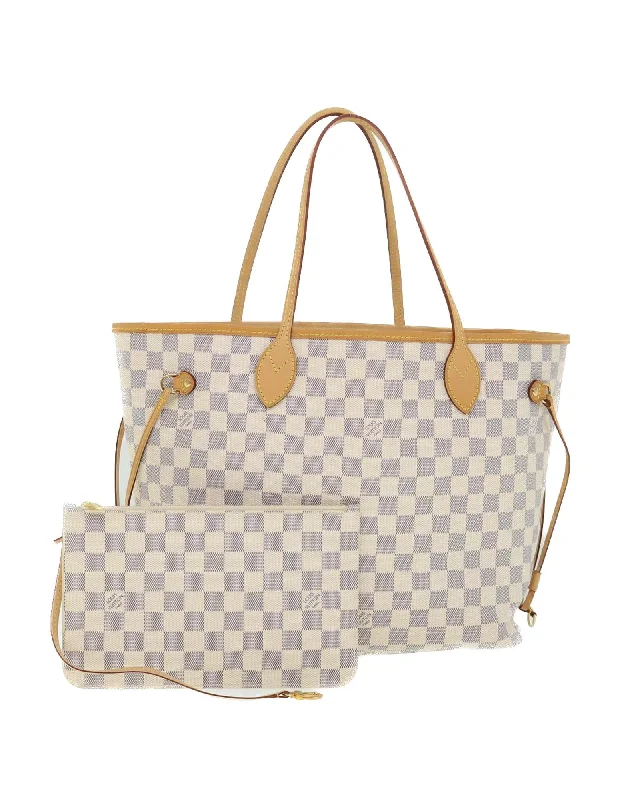 Handle bags with custom logo designs for a unique and branded accessory-Damier Azur Tote Bag with Dust Bag and Pouch