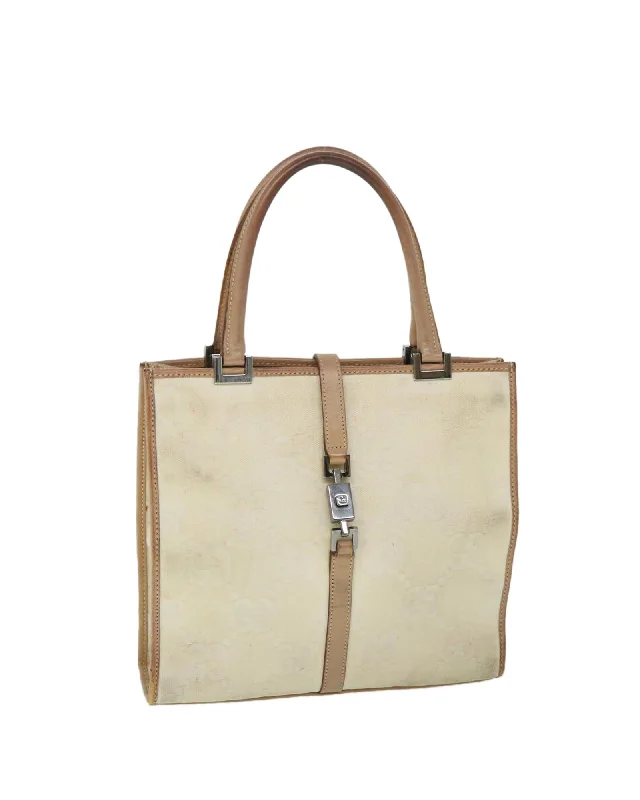 Best handle bags with vintage-inspired designs for a retro, timeless style-Canvas Jackie Hand Bag with GG Design