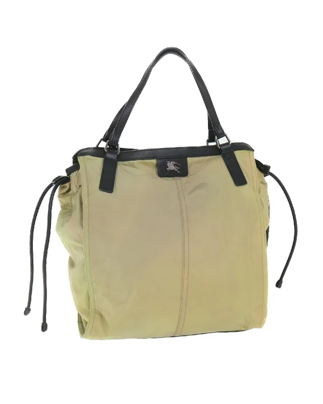 Best handle bags with crossbody straps for added comfort and hands-free use-Nylon Tote Bag in Beige and Black