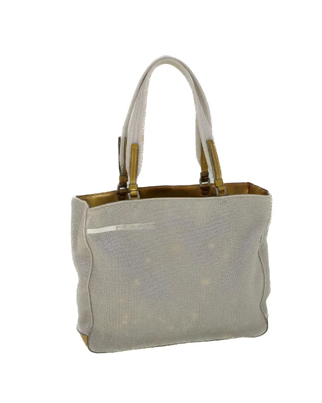 Best handle bags with crossbody straps for added comfort and hands-free use-Enamel Gray Nylon Hand Bag with Gold Accents